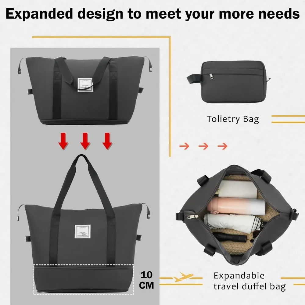 2 Piece Luggage Sets - Lightweight Expandable Carry on Luggage with Spinner Wheels and TSA Lock, Durable ABS Suitcase (20"   24")(Dark Gray)