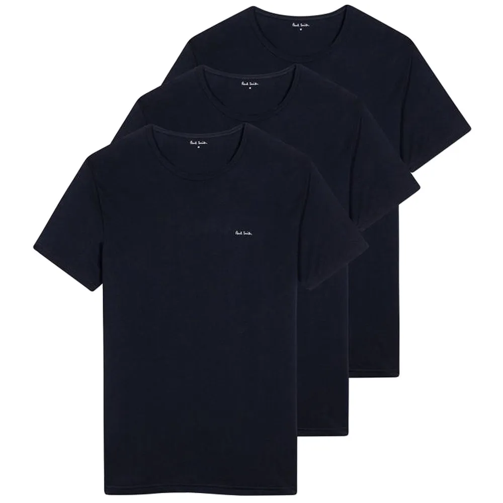 3-Pack Organic Cotton Logo T-Shirts, Navy