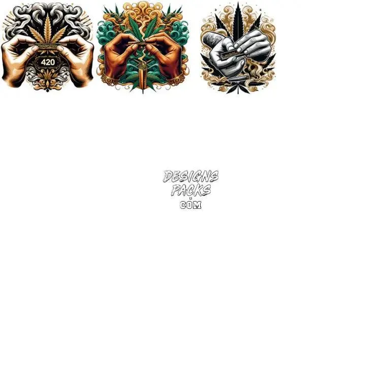 35 Men Hands 420 Cannabis Marijuana Designs Bundle PNG