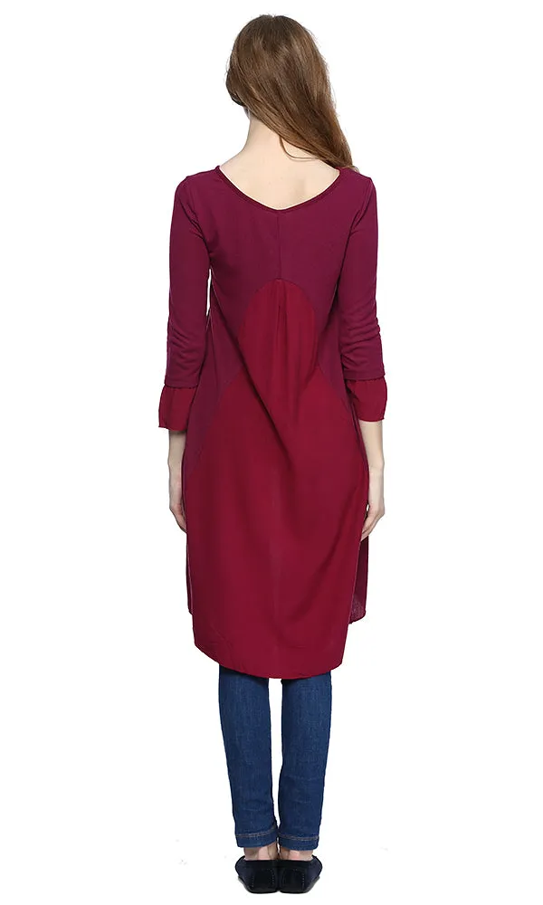 39324 High Low Top - Eggplant