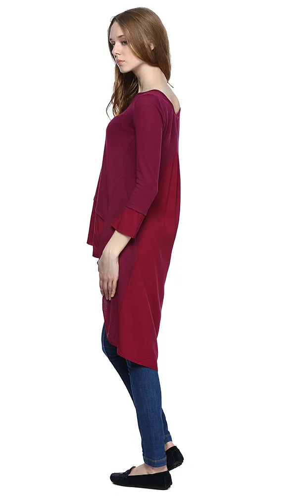 39324 High Low Top - Eggplant