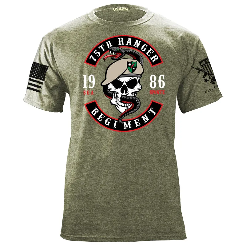 75th Ranger Skull and Snake Graphic T-shirt