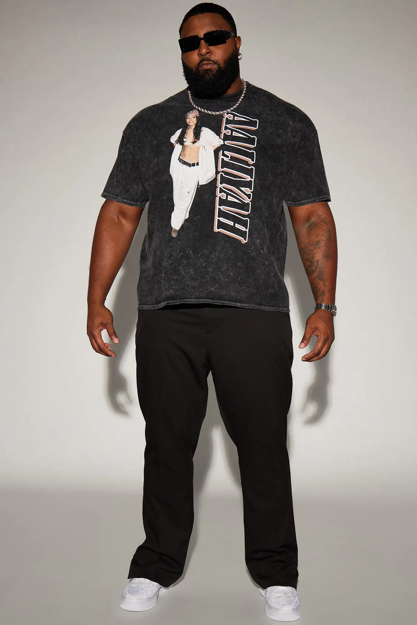Aaliyah Try Again Short Sleeve Tee - Black