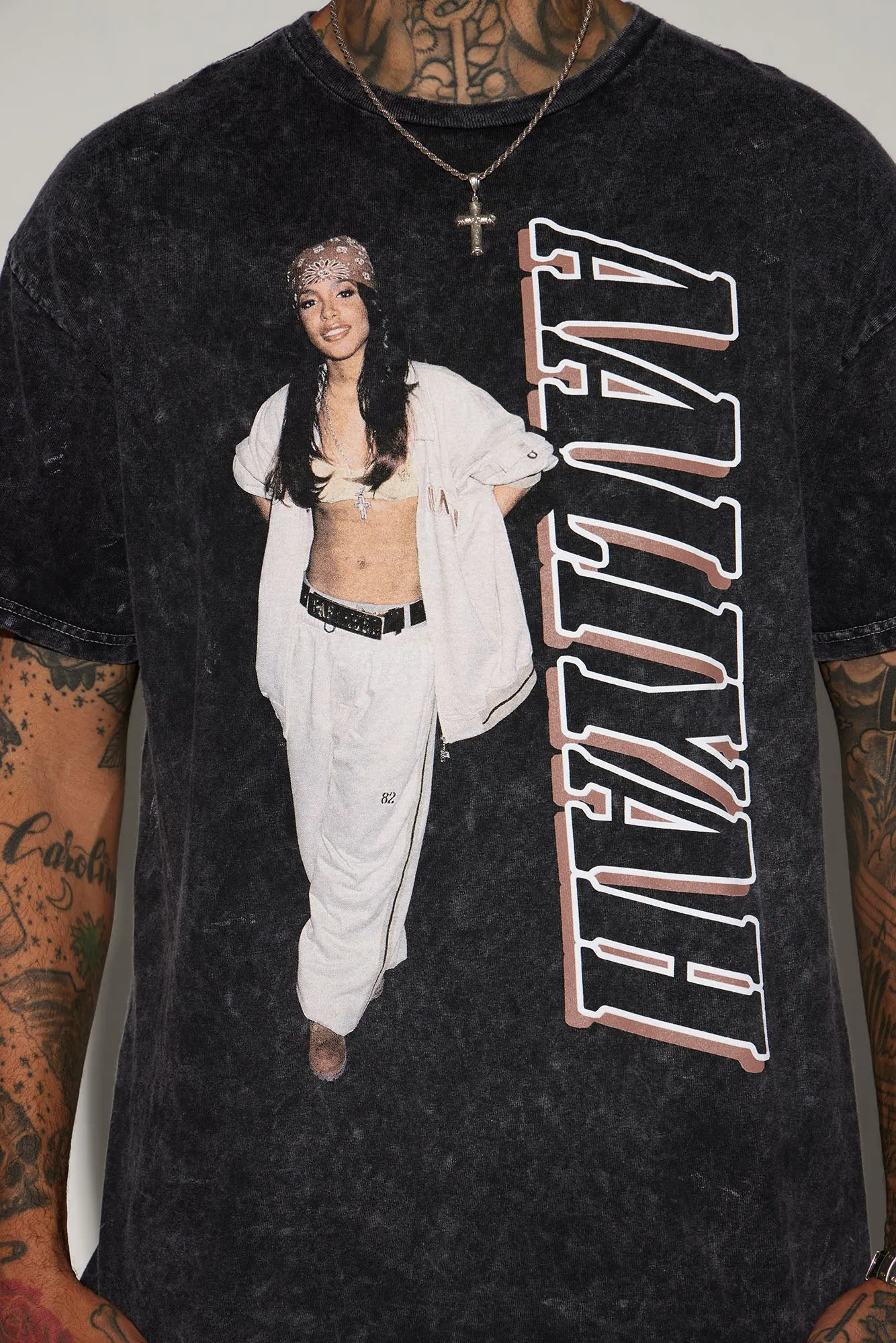 Aaliyah Try Again Short Sleeve Tee - Black