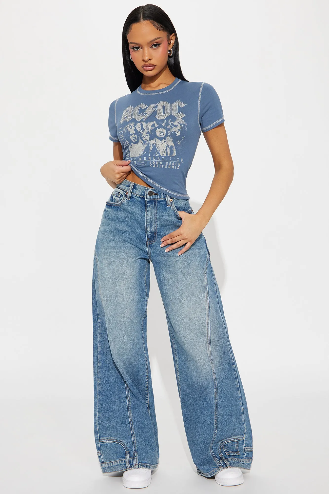 ACDC Angel Wings Baby Tee - Blue