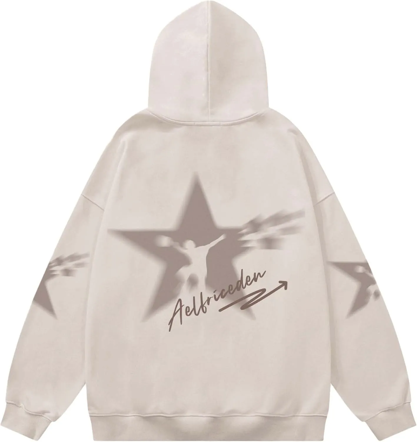 Aelfric Eden Star Figure Print Hoodie Oversized Graphic Hoodies Unisex Y2K Hoodies Sweatshirt Long Sleeve Pocket Pullover