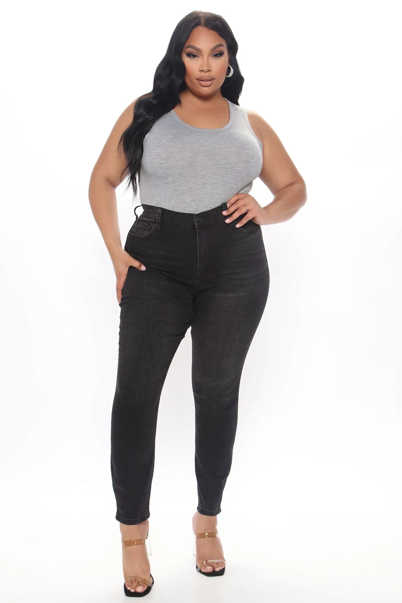 Alana Sleeveless Bodysuit - Heather Grey