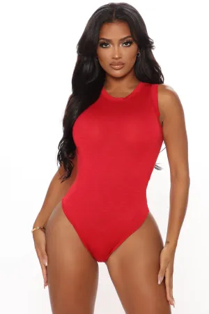 Alana Sleeveless Bodysuit - Red