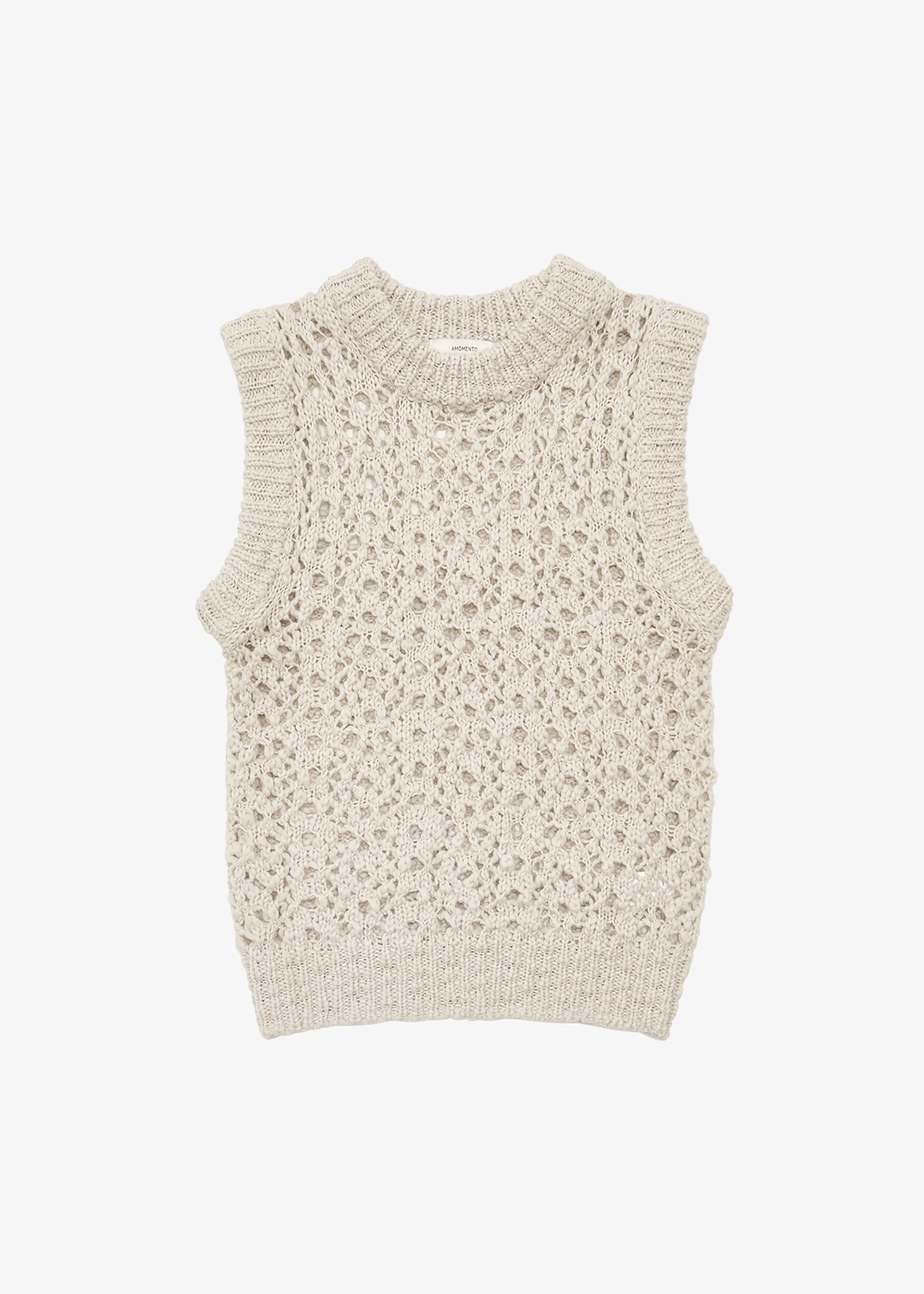 Amomento Crochet Vest - Beige