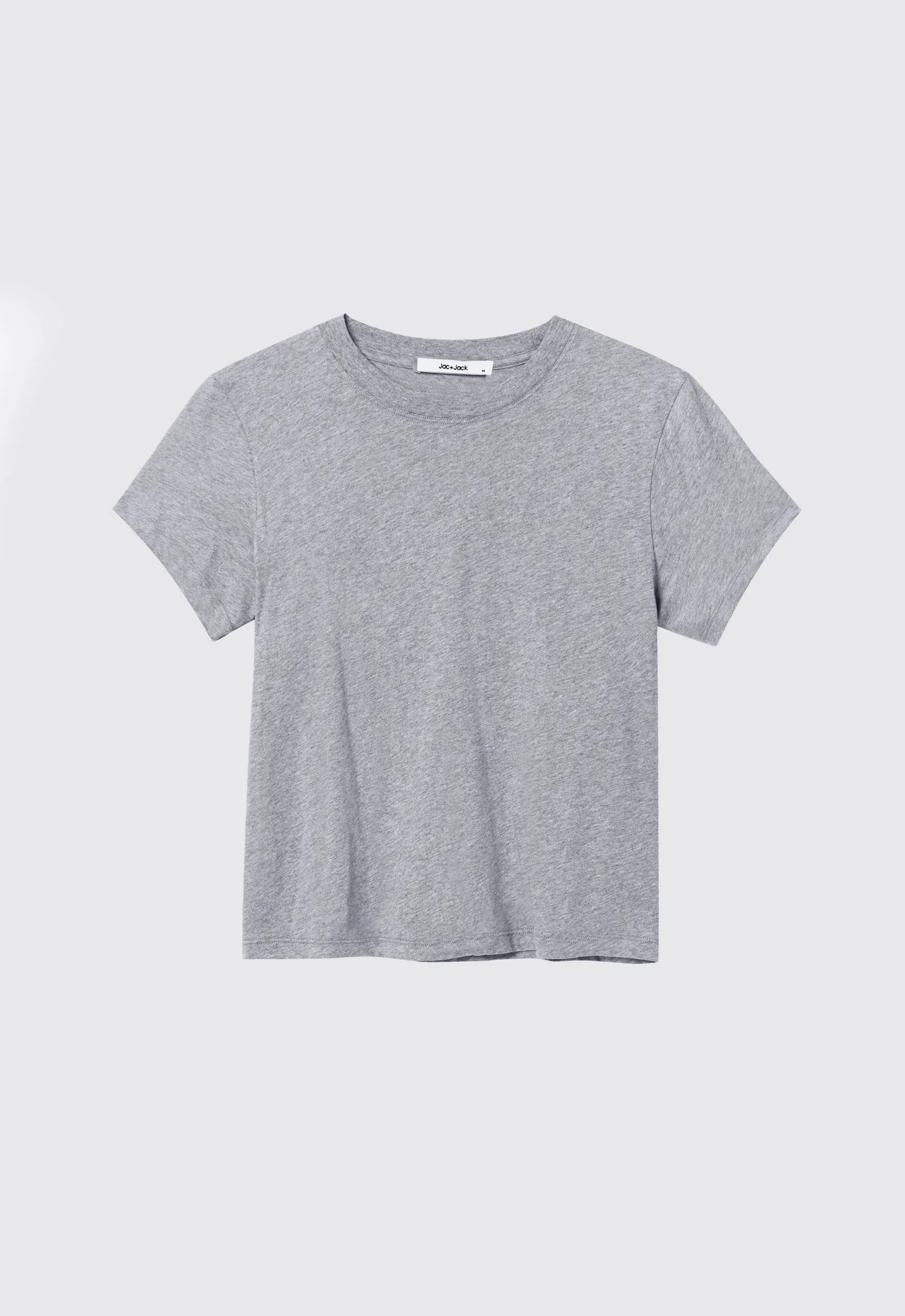 Baby Pima Cotton Tee - Grey Marle