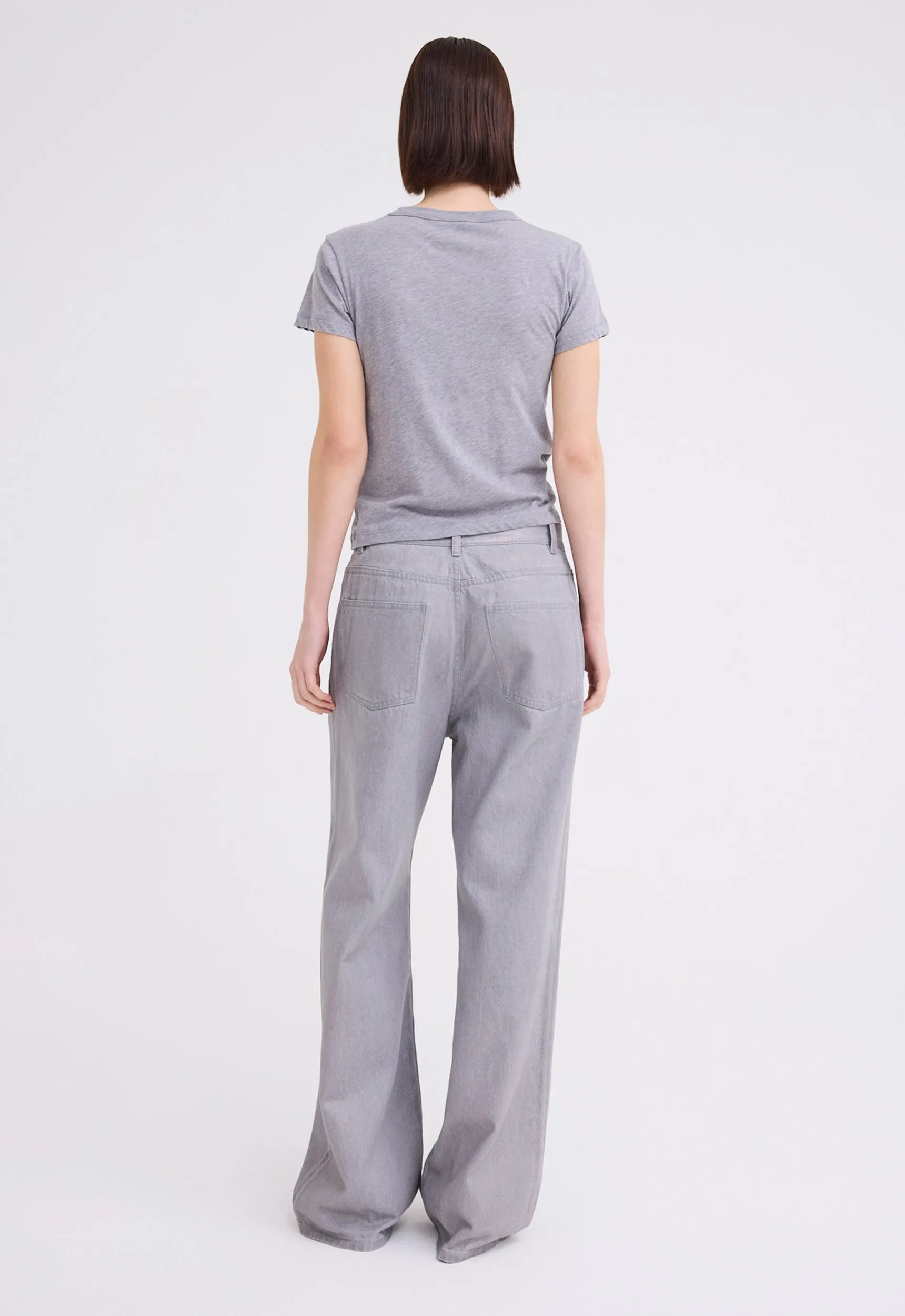 Baby Pima Cotton Tee - Grey Marle