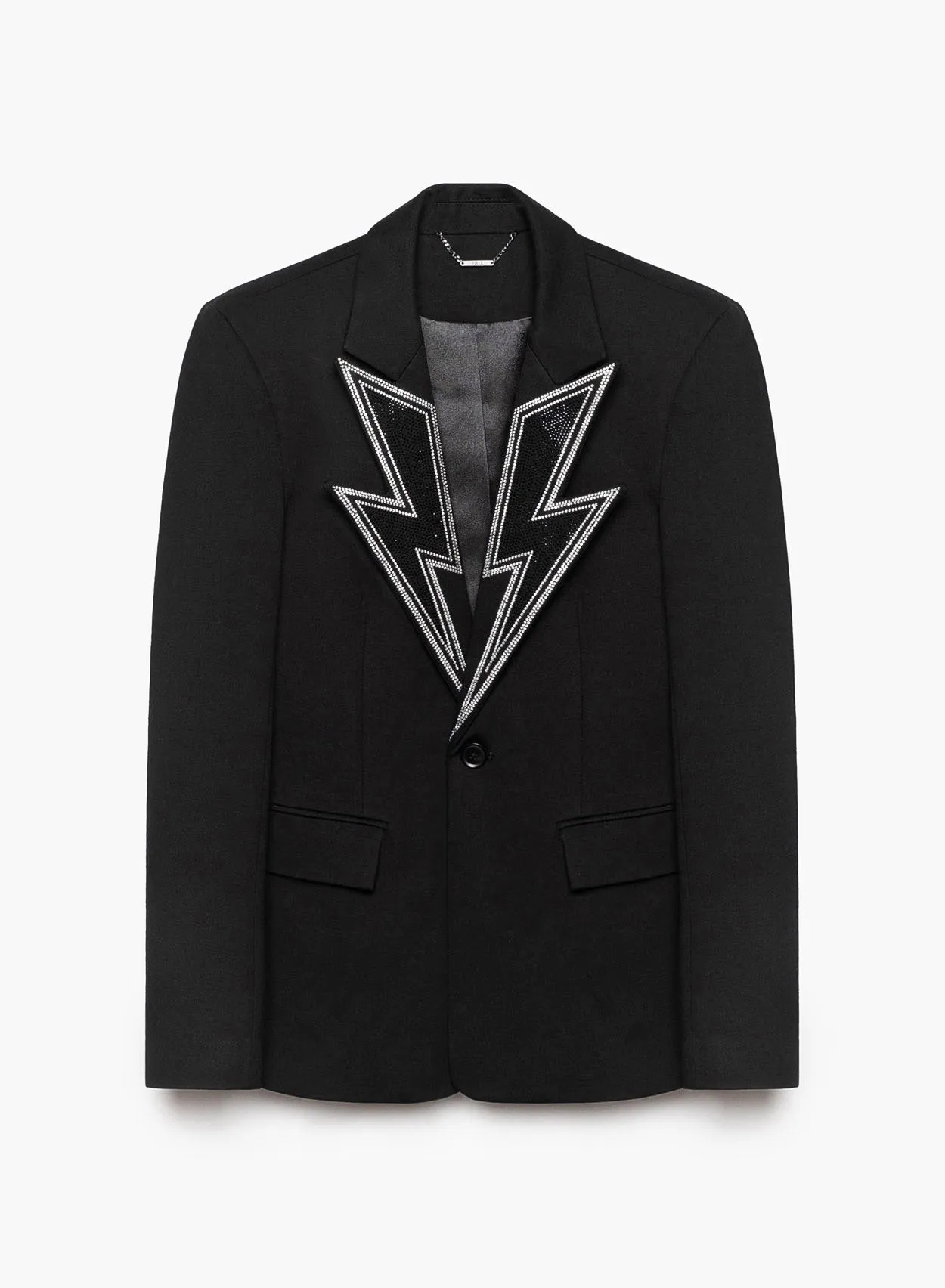 Black Bolt Lapel Blazer