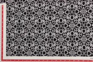 Black, White Printed Georgette Fabric