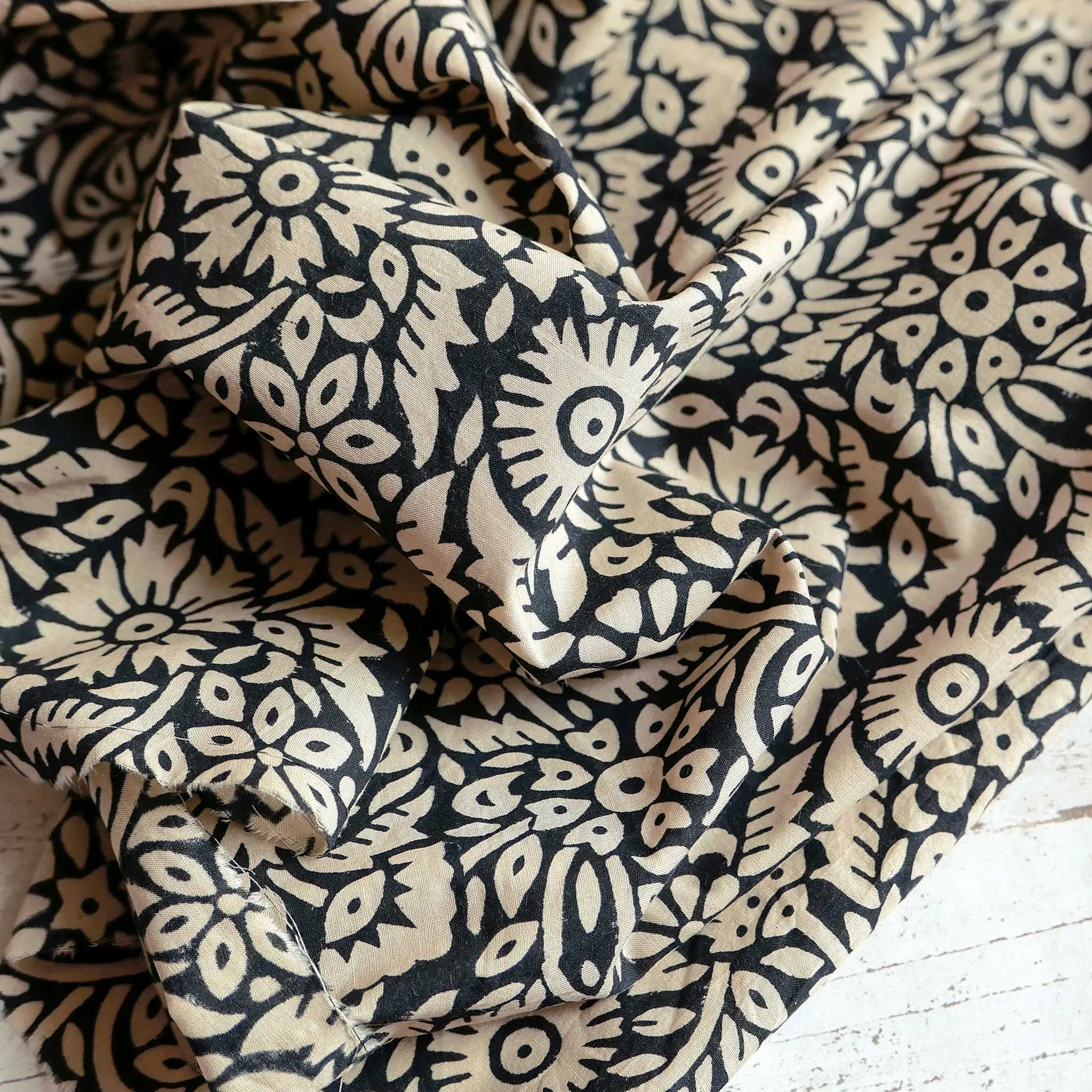 Block Print Cut-Out Black