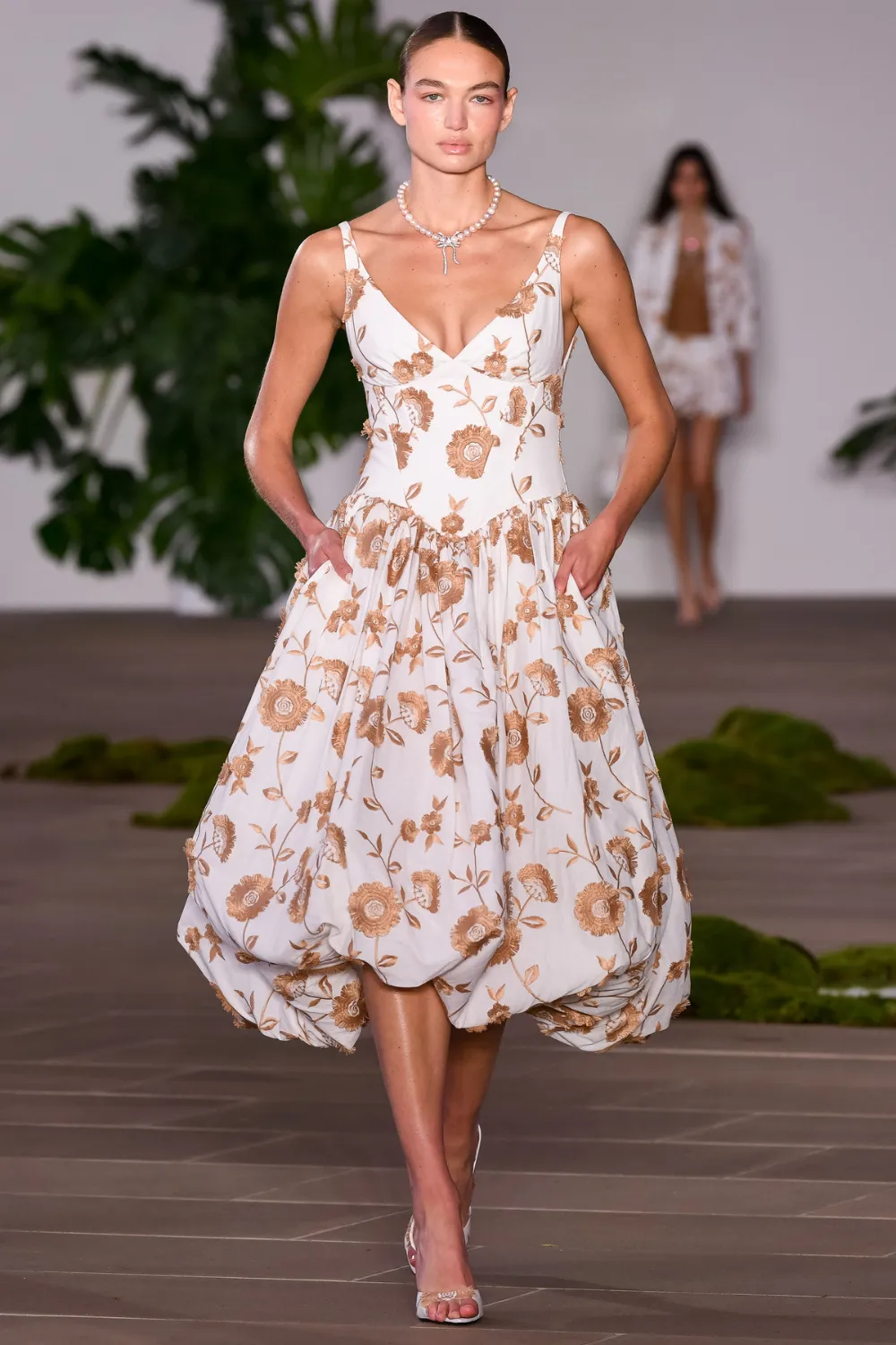 BOTANICAL POPLIN MIDI DRESS (RUNWAY)