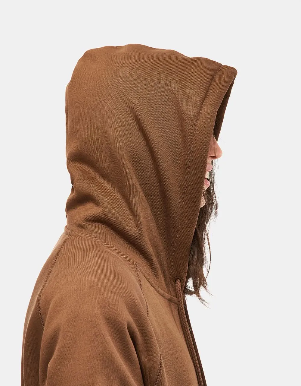 Carhartt WIP Hooded Chase Jacket - Chocolate/Gold