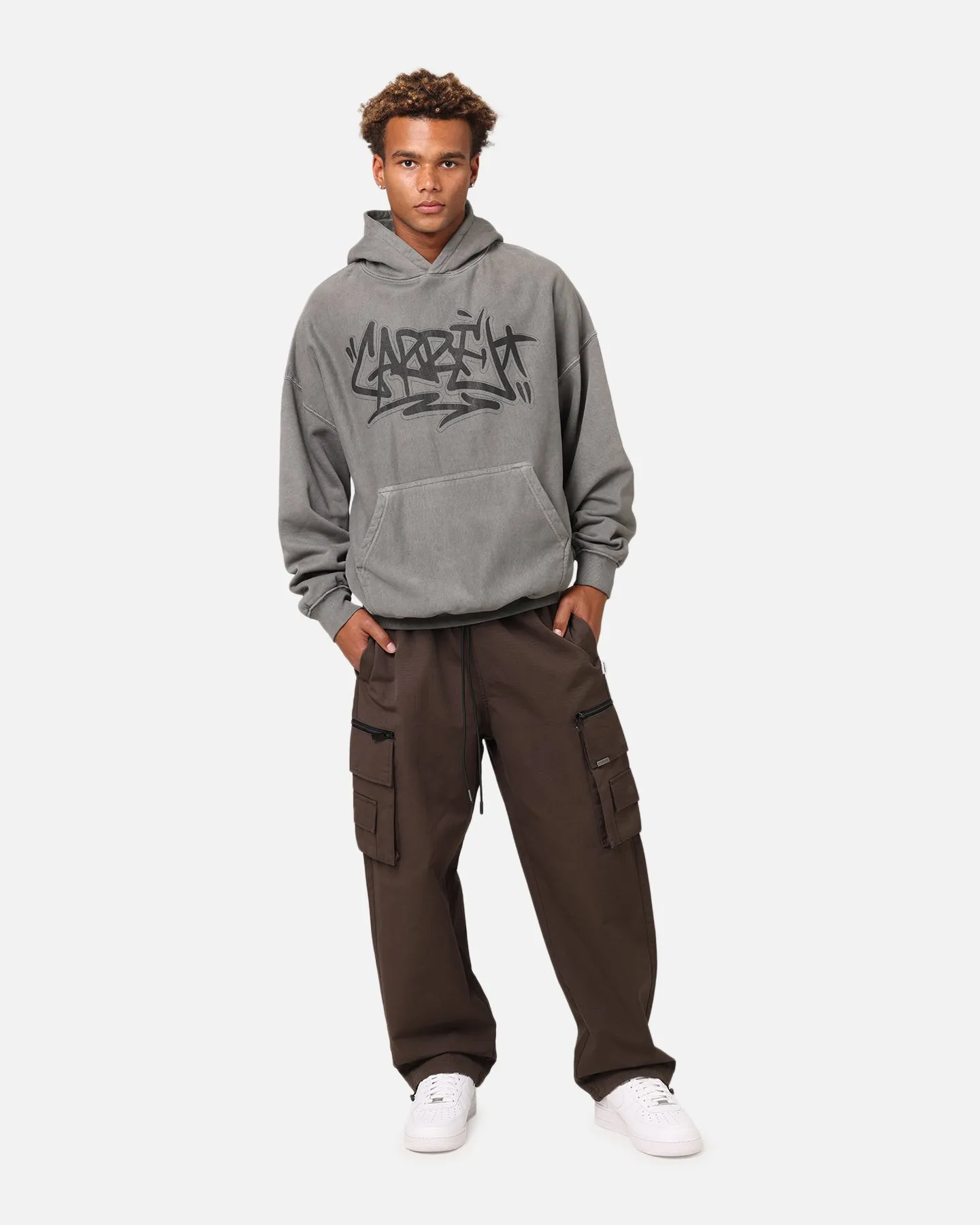 Carre Tagged Hoodie Washed Charcoal