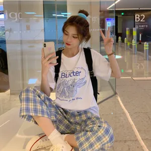 Chic Hip Hop Loose Plaid Pants