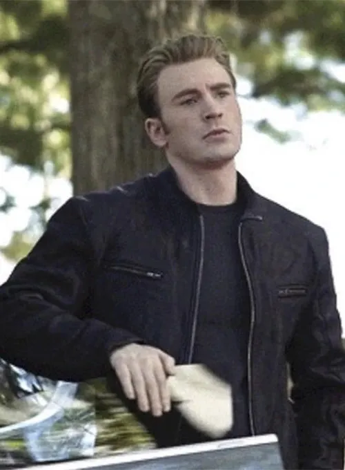 CHRIS EVANS AVENGERS ENDGAME LEATHER JACKET FOR MEN