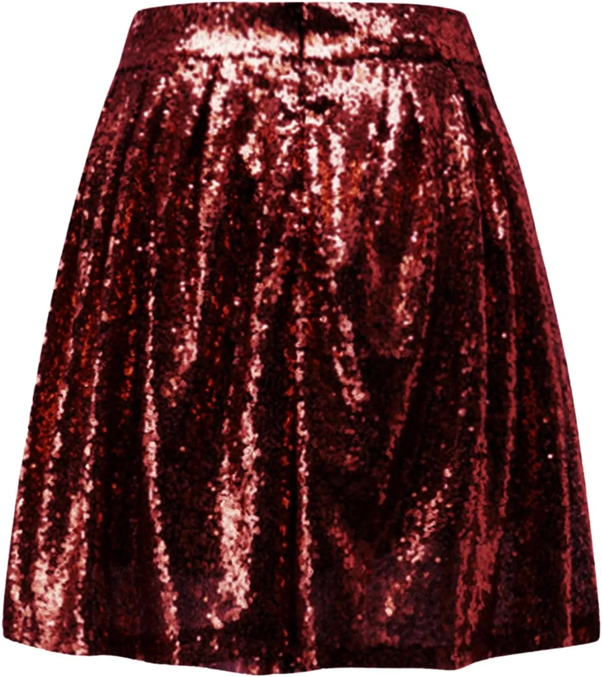 Christmas Skirt Women's Fashion High Waist Pleated Solid Color Short Skirt Loose Sequin Skirt Womens Midi Skirts