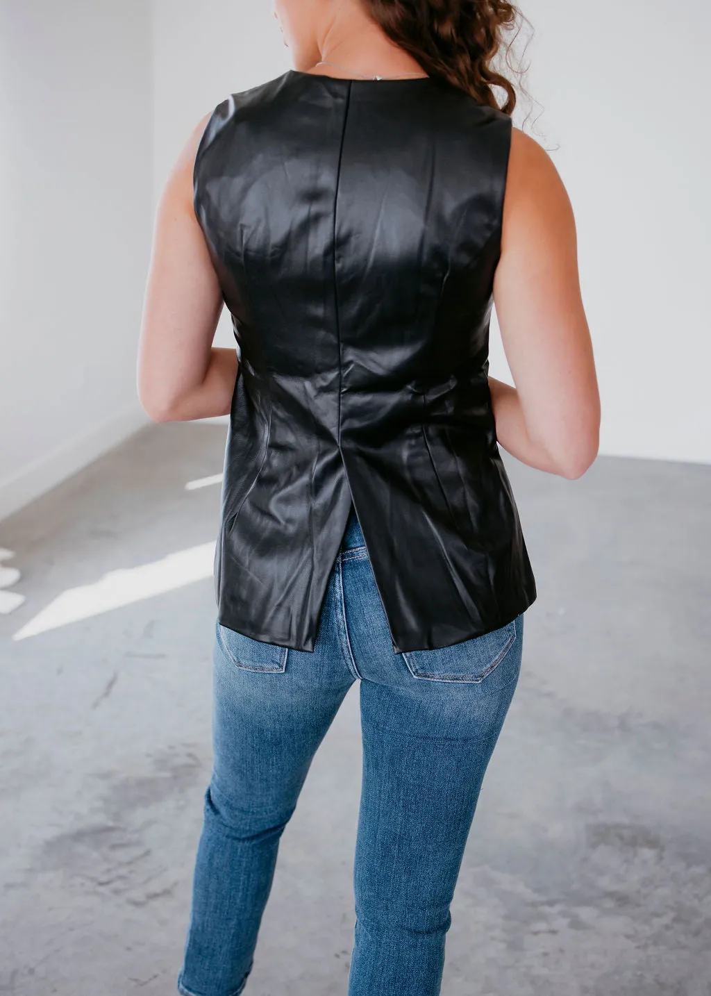 Cindy Faux Leather Vest