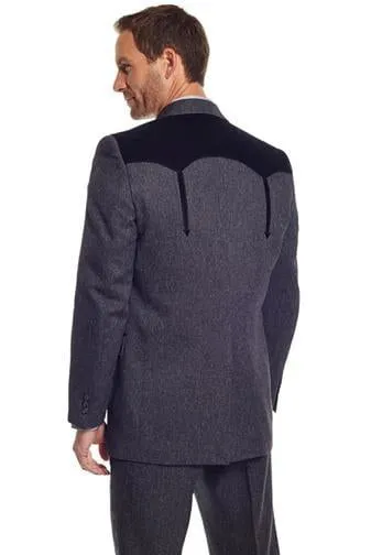 Circle S Mens Charcoal Polyester Boise Sportcoat Western 50 RX