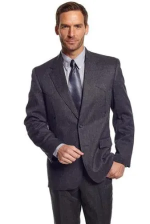 Circle S Mens Charcoal Polyester Vegas Sportcoat Jacket Blazer 42 R