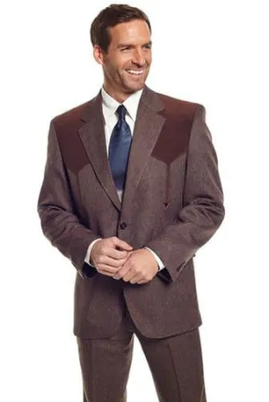 Circle S Mens Heather Chestnut Polyester Boise Sportcoat Jacket Blazer 48 R