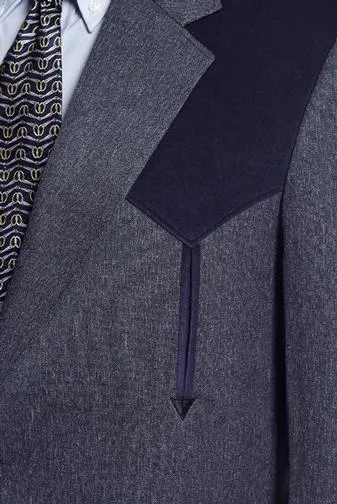 Circle S Mens Heather Navy Polyester Boise Sportcoat Jacket Blazer 46 S