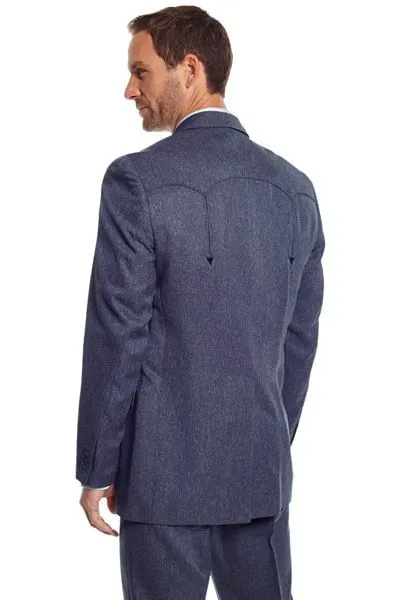 Circle S Mens Heather Navy Polyester Vegas Sportcoat Jacket Blazer 42 R