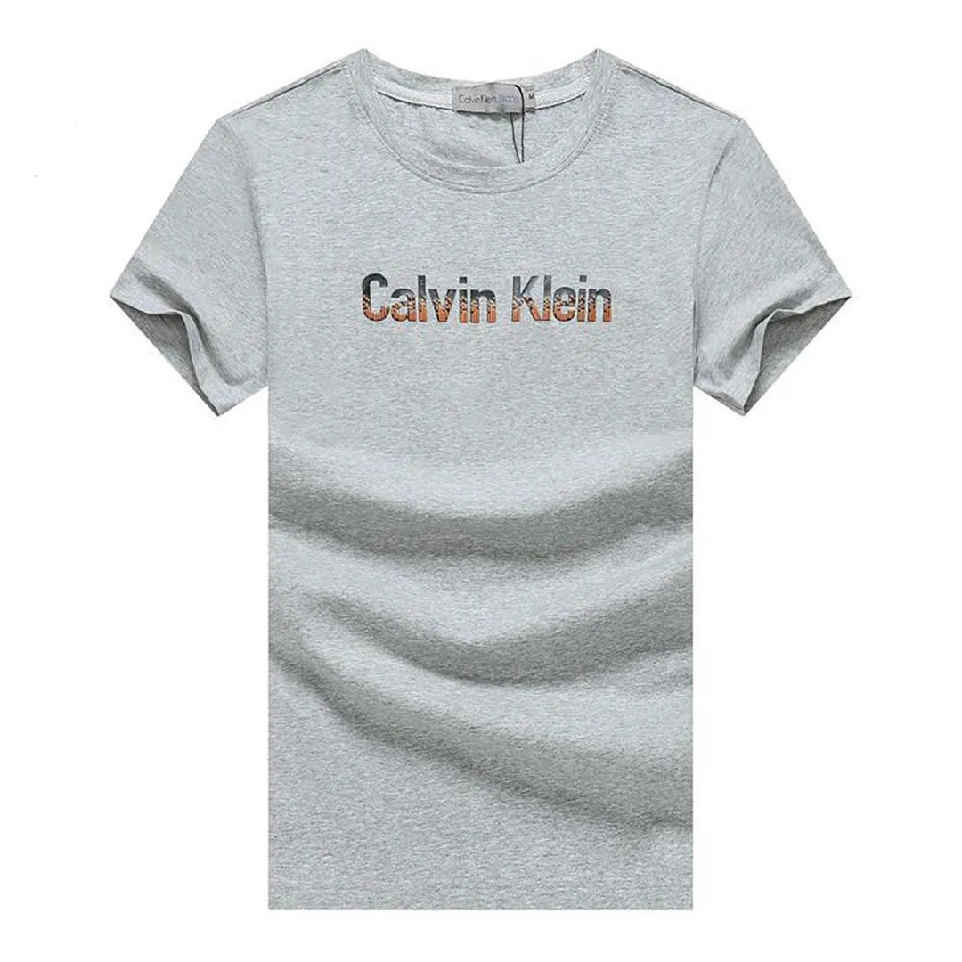 Ck Essential Organic Cotton Script Front Logo-Ash