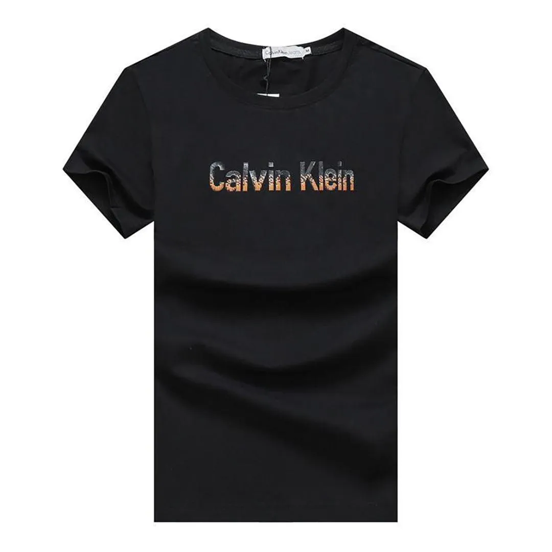 Ck Essential Organic Cotton Script Front Logo-Black