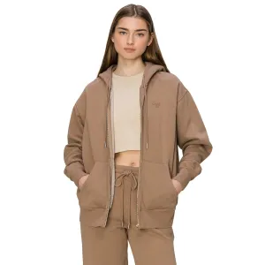 Cloud Fleece Zip Up Hoodie - Light Brown