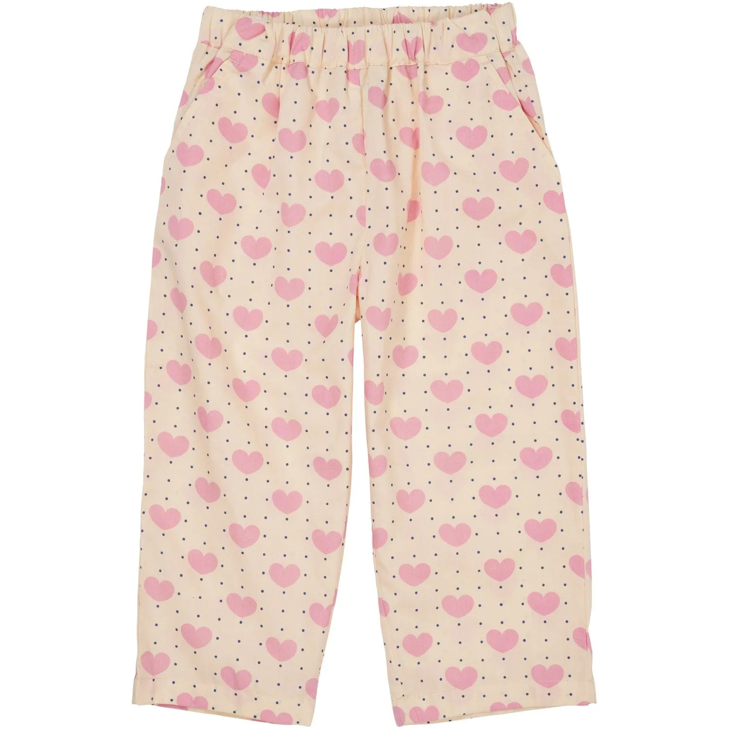 COPENHAGEN COLORS Heart Aop Heart & Dots Pants Loose Fit