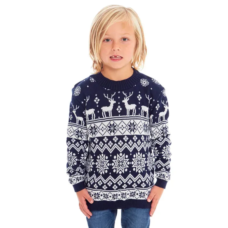 Cotton Sweater Merry Christmas Print Matching Christmas Outfits for Family