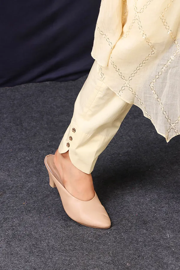 Cream Thread & Sequence Kurta with Pants