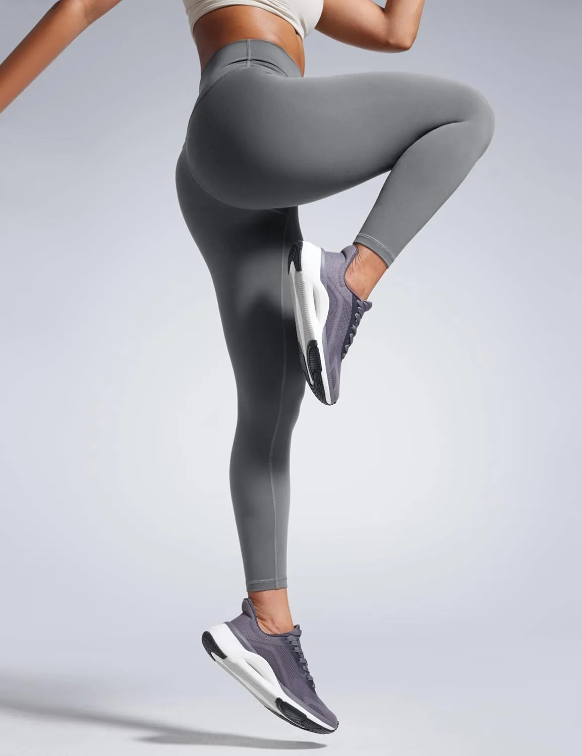 CRZ YOGA Women Butterbreeze Workout Leggings 25 Inches - High Waisted Tummy Control Athletic Gym Yoga Running Cycling Pants