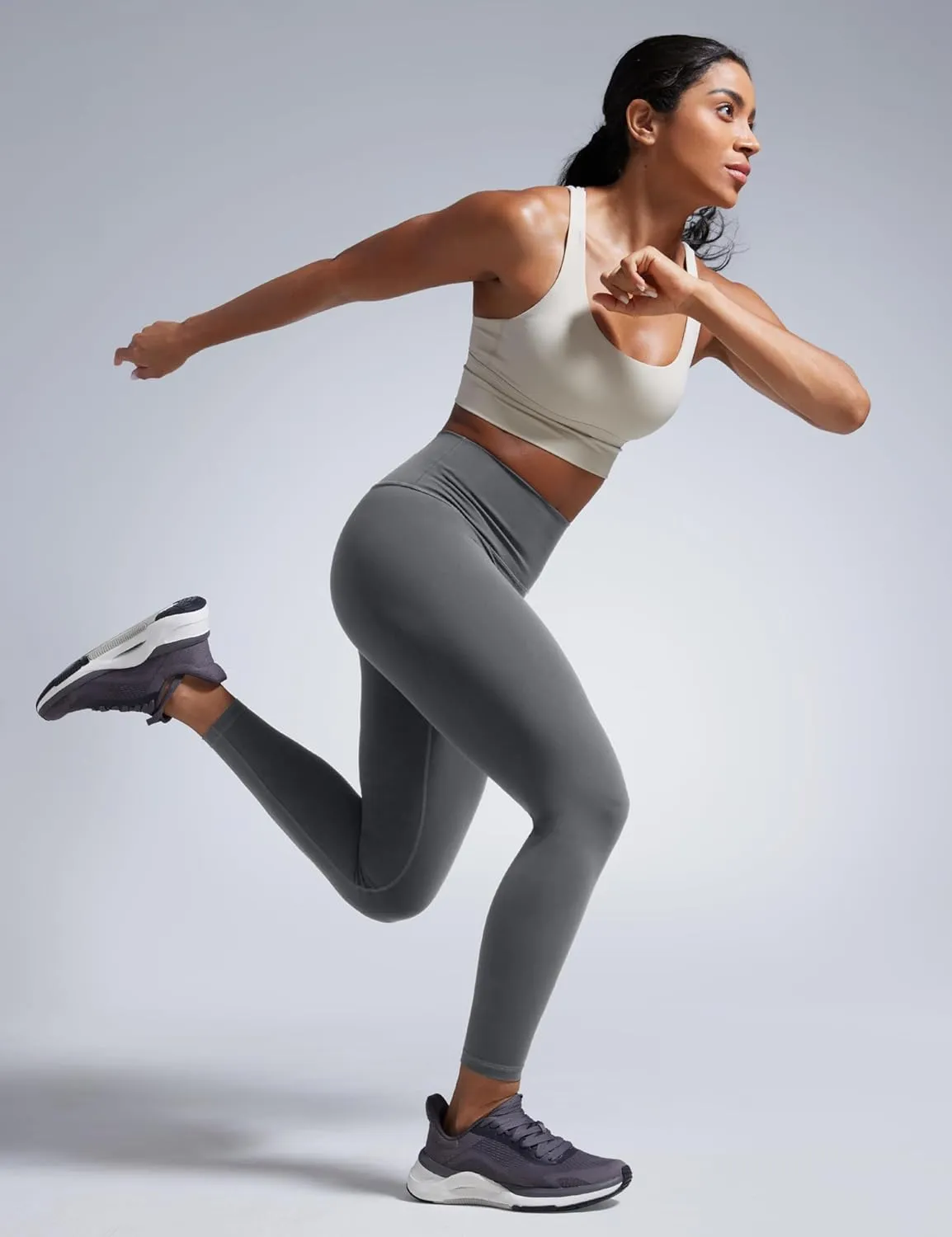 CRZ YOGA Women Butterbreeze Workout Leggings 25 Inches - High Waisted Tummy Control Athletic Gym Yoga Running Cycling Pants