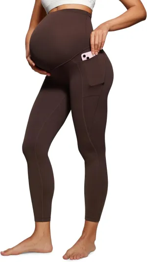 CRZ YOGA Womens Butterluxe Maternity Leggings with Pockets Over The Belly 25" - Workout Active Yoga Pregnancy Pants Soft
