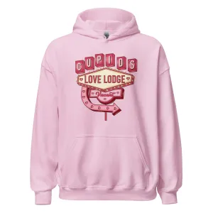 Cupid’s Love Lodge -  Cozy Valentine’s Day Hoodie - Romantic Designs for 2025