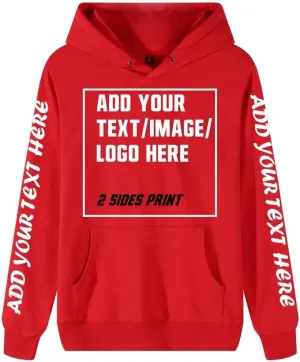 Custom Hoodie Design Your Own pullover customized Sweatshirts Personalized Hoodies Men Women with Text & Pictures