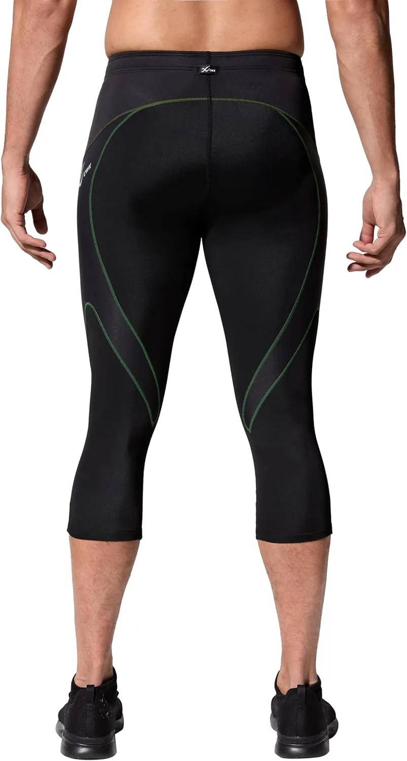 CW-X Men's Stabilyx Joint Support 3/4 Compression Tight, Capri Pants for Running and Recovery