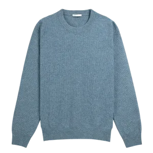 Dante Crew Jacquard Sweater - China Blue
