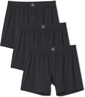 DAVID ARCHY Combed Cotton Boxers for Men Loose Fit Men's Underwear Soft Men's Boxer Shorts for Men 3 or 5 Pack