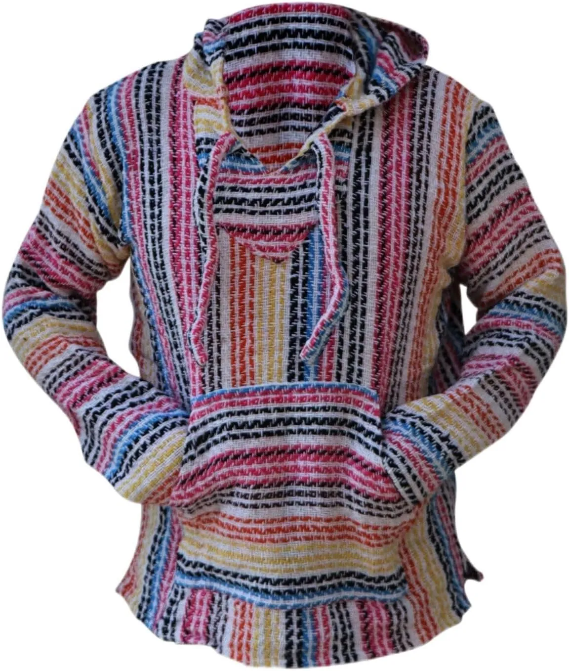 Del Mex Deluxe Mexican Baja Hoodie Sweatshirt Pullover Jerga Surf Poncho Drug Rug