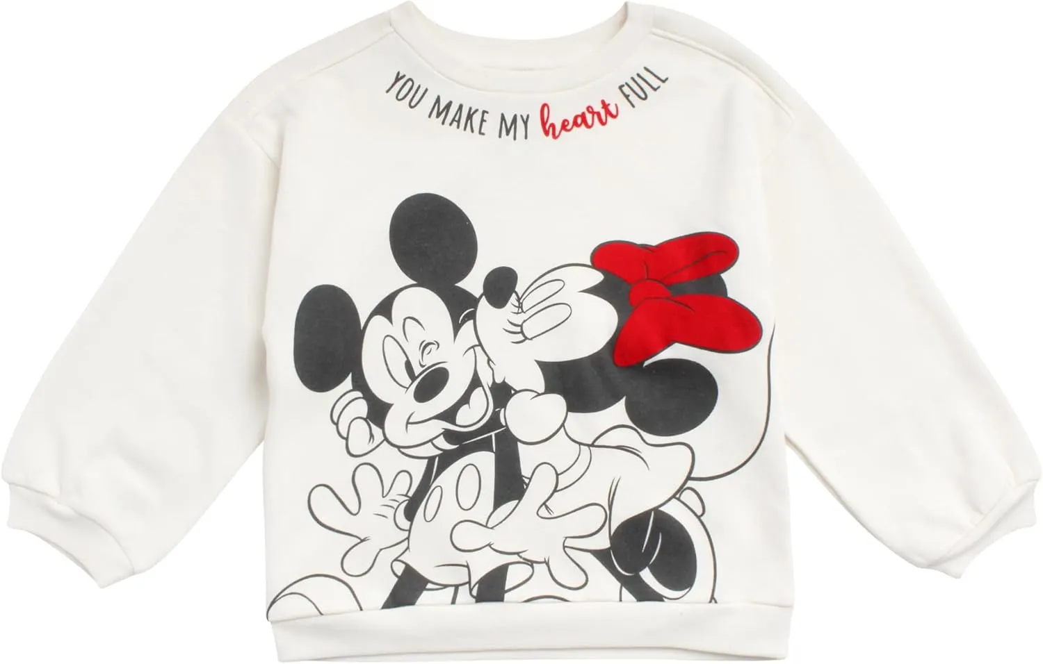 Disney Girls Minnie Mouse Fleece Jogger Pants Set  Minnie Mouse Fleece Sweatshirt and Sweatpants (2T-6X)