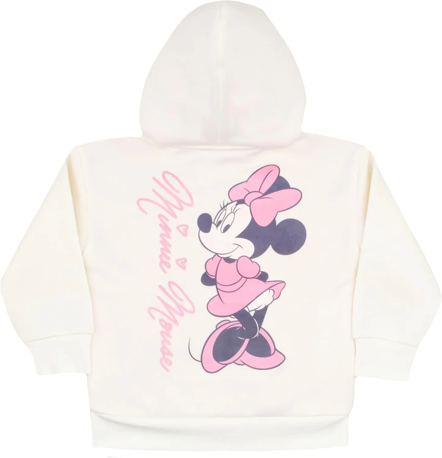 Disney Lilo & Stitch, Minnie Mouse Girls Sherpa Zip-Up Hoodie Graphic Print Design Hooded Sweatshirt for Kids & Toddlers