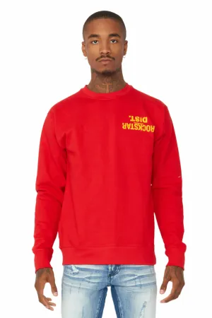 Dist. Town Red/Yellow Graphic Crewneck