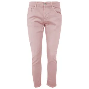Dondup Chic Pink Stretch Cotton Trousers