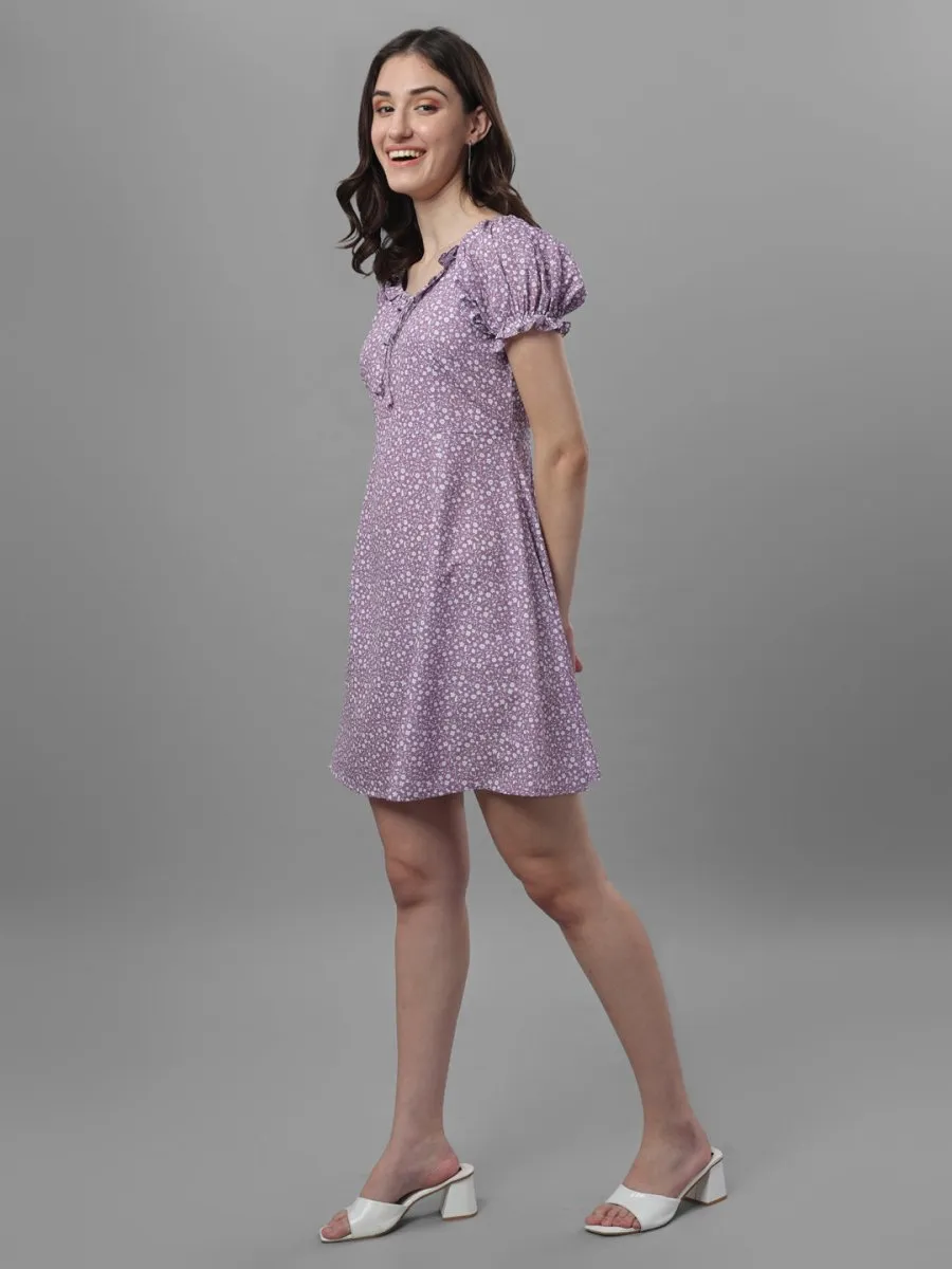 dresses for Women western wear floral Purple